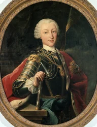 Portrét Karla Emanuela III. Savojského, sardinského krále (olej na plátně)