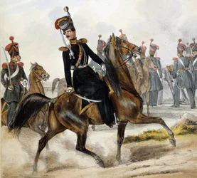 Ruští kozáci - kresba, deb. 19. století