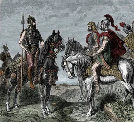 Druhá punská válka: Galové odmítají povstat ve prospěch Hannibala – Druhá punská válka (218–202 př. n. l.): Galové se odmítají zapojit s Hannibalem Barcou (247–181 př. n. l.)