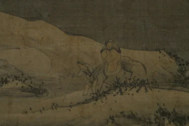Zasněžená krajina, mezi lety 1368 a 1644 (tuš, hedvábí)