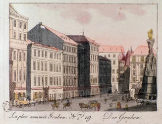 Pohled na náměstí Graben ve Vídni.