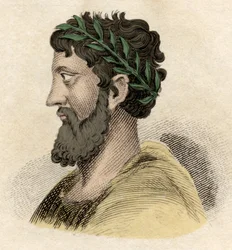Zaleucus (nebo Zaleucos Zaleuco di Locri) řecký filozof a zákonodárce Locreans (lidí Itálie), žijící v 7. století př. n. l. Rytina 19. století.
