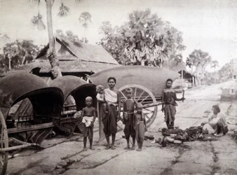 Kambodžané na Angkor Vat Road