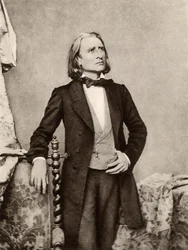 Franz (Ferencz) Liszt (1811-1886), maďarský klavírista a skladatel (čb fotografie)