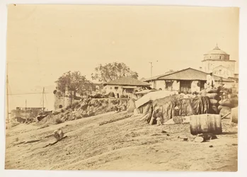 Ghat v pevnosti Allahabad, Indie, asi 1858-61 (foto)