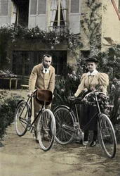 Pierre a Marie Curie ve své zahradě