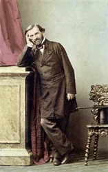 Portrét italského skladatele Giuseppe Verdiho (1813 - 1901).