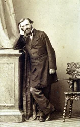 Portrét skladatele Giuseppe Verdiho (1813 - 1901). 40. léta 19. století. Fotografování.