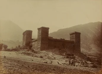 Pohled na pevnost Chitral, 1895