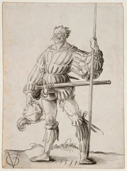 Voják s kopím, 1514