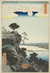 Outs m také na ver Ishiyama hand MPe (Ishiyama Shugetsu), ze série ``Anglický ght view ws of you (Omi Hakkei)