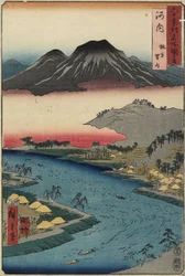 Otoko-yama Mountain Seen From Hirakata, Kawachi Province, July 1853