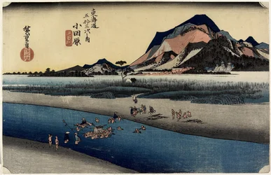 Řeka Sakawa, Odawara, asi 1833