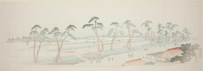 Takada Riding Grounds (Takada baba), ze série „Třináct pohledů na okolí Edo“
