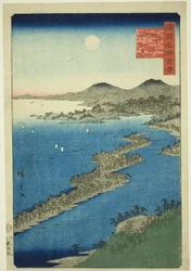 Amanohashidate v provincii Tango (Tango Amanohashidate), ze série „Sto slavných pohledů v různých provinciích (Shokoku meisho hyakkei)“
