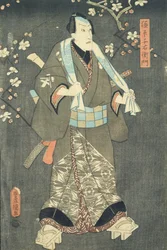 Detail postavy čtyři z „Pěti postav ze hry Toyokuni“ (viz také 157881