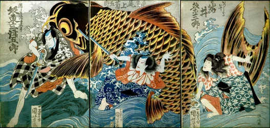 Iwai Kumesaburō II jako Katsushika no Ojū