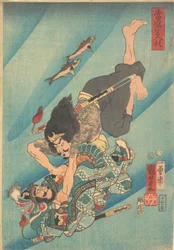 Tanmeijirō Genshōgo bojující pod vodou