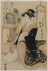 Hinazura z Chojiya ze série Beauties as the Seven Komachi, c. 1793-97.