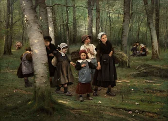 Děti v lese, 1891.