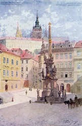 Morový sloup sv. Trojice, Malostranské náměstí, Malá Strana, Praha