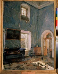 Síň panského sídla. Nemovitost Belkino, v Obninsku (Rusko). Obraz Valentina Alexandroviče Serova (1865-1911), olej na plátně