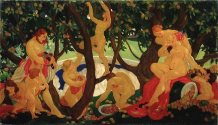 Sběr jablek, 1917