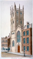 Kostel svatého Albana, Wood Street, Londýn, 1824.