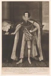 Portrét van Charlese Blounta Sir Charles Blount Baron Mountjoy, rytíř z Parteru, lord zástupce Irska (titul na předmětu)