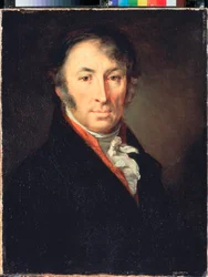 Portrét autora a historika N M Karamzina (Portrét autora a historika N M Karamzina) - obraz Vasilije Andrejeviče Tropinina (Vassili Tropinin) (1776-1857), olej na plátně