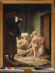 Prodej dětského otroka - obraz Vasilije Vasiljeviče Vereščagina (Vassili Vereščagin) (1842-1904), olej na plátně