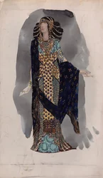 Kostýmní návrh ze série Oriental dancers, 1900s