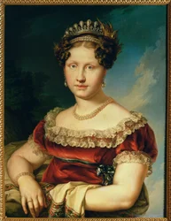 Infantka Louisa Carlotta Dvousicilská, dcera Františka I. Dvousicilského (malba na plátně)