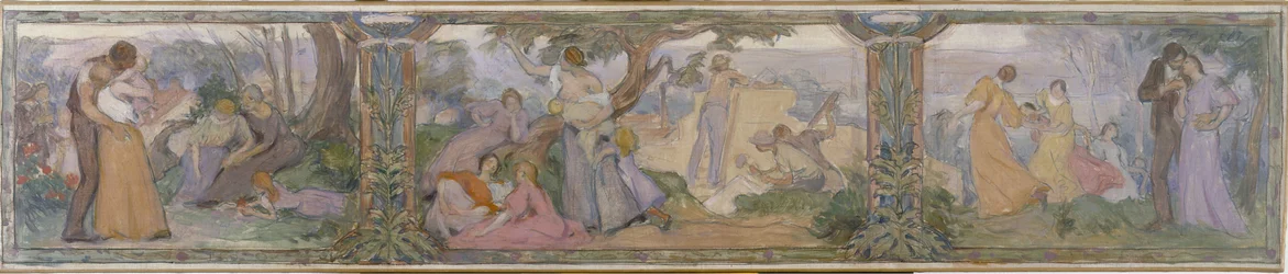 Skica radnice v Issy-les-Moulineaux: La Vie, mezi lety 1896 a 1897 (olej na plátně)