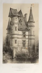 Malebná architektura aneb památky 15. století. A XVI. Století: Francouzské zámky 18. a 16. století: Pl. 63, bývalý zámek De La Fosse (Saône et Loire)