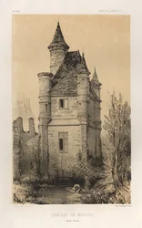Malebná architektura aneb památky 15. století. A XVI. Století: Chateaux De France XV a XVI Století: Pl.11, Chateau De Maulny (Haute-Marne)