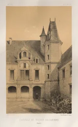 Malebná architektura aneb památky 15. století. A XVI. Století: Chateaux De France XV a XVI Století: Pl. 36, Château De Rocher Mezangers (Mayenne)