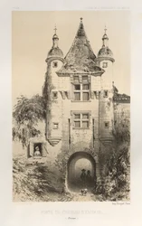 Malebná architektura aneb památky 15. století. A XVI. Století: Chateaux De France XV a XVI Století: Pl.7, Brána zámku d