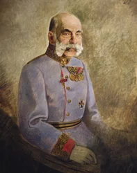 František Josef I. Rakouský, kolem roku 1916 (olej na plátně)