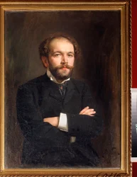 Portrét skladatele Nikolaje Medtnera (1879-1951) (Portrét skladatele N Medtnera) - Malba Viktora Karlovicha Stemberga (1863-po 1917), olej na plátně