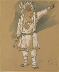 Dědeček Mráz. Kostýmní návrh opery Sněhurka od N. Rimského-Korsakova, 1885