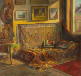 Interiér ateliéru umělce