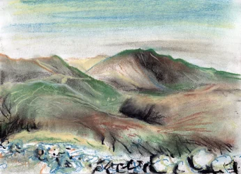 Kopce v Lake District, 2005, (pastely na papíře)