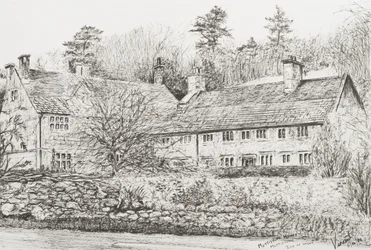 Mottistone Hall Isle of Wight, 2008 (inkoust na papíře)