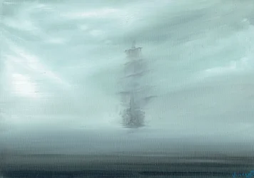 Pacific Dawn, 2017, (olej na plátně)