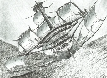Storm Creators Risser-Larson Sea, 2017, (inkoust na papíře)
