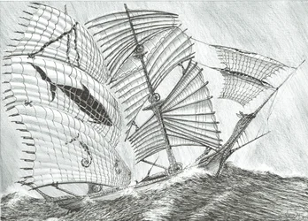 Storm Creators Savu Sea, 2017, (tuš na papíře)