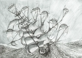 Storm Creators South China Sea, 2017, (inkoust na papíře)