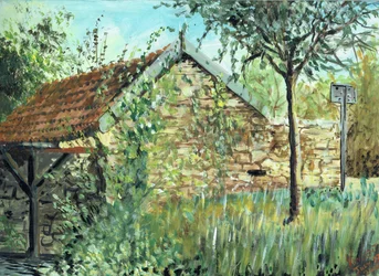 Wash Hut in Laignes, 2006, (akryl na plátně)