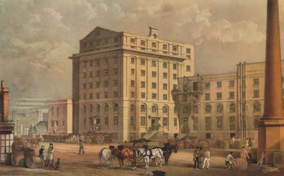 Rafinérie cukru v Leman Street, Stepney, Londýn, 1851